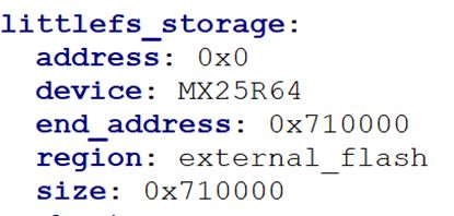 实际上最新的littlefs例子已经把这块区域重新命名为：littlefs_storage或者storage