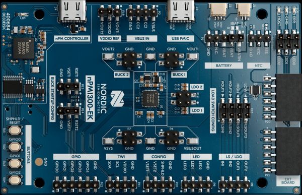 用于高效率电源管理IC（PMIC）nPM1300的评估套件