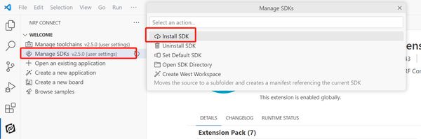 在右边列表框中选择Install SDK