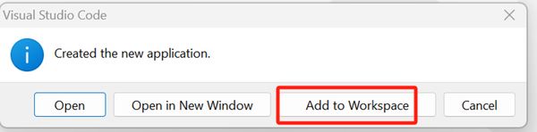 选择Add to Workspace：