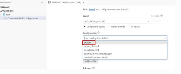 选择Configuration选项