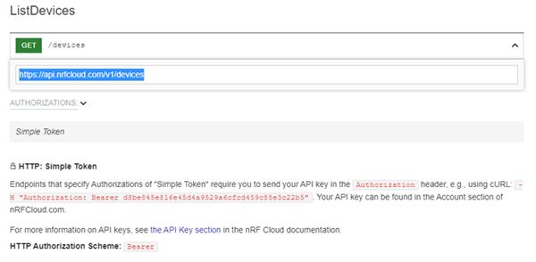 nRF Cloud Rest API